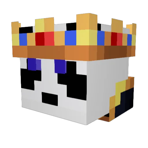 Crutonn Minecraft avatar head, 3D render