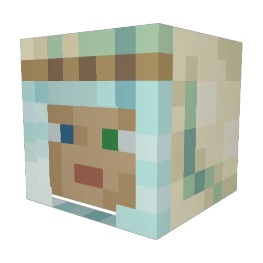 Crux33 Minecraft avatar head, 3D render