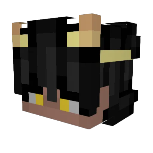 Cruxrat Minecraft avatar head, 3D render