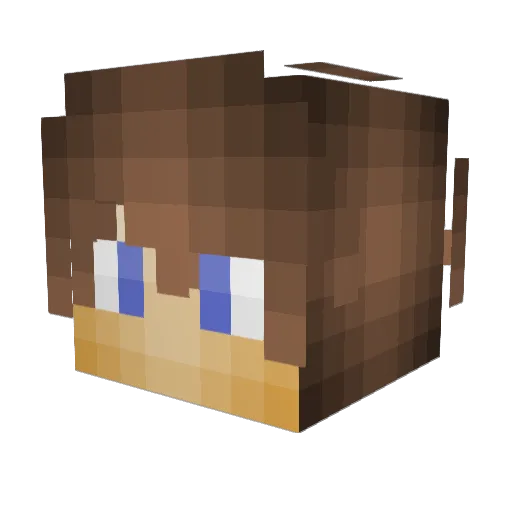 CruzVA Minecraft avatar head, 3D render