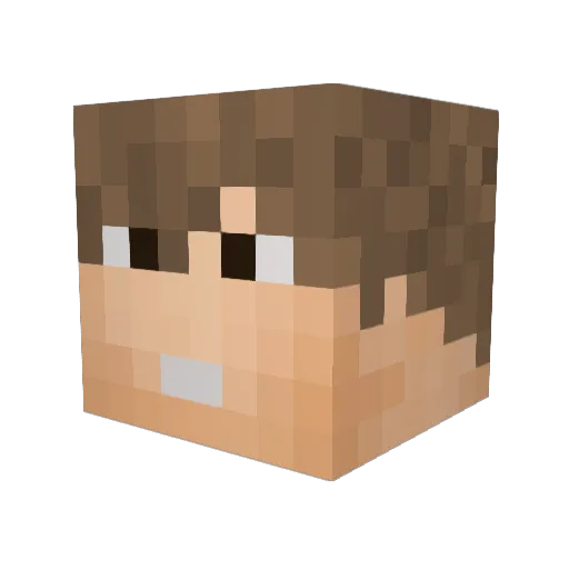 CruzZers Minecraft avatar head, 3D render