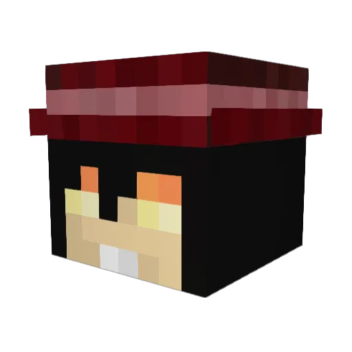 Cruzader02 Minecraft avatar head, 3D render