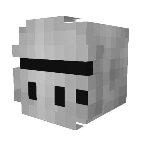 Cruzader Minecraft avatar head, 3D render