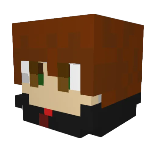 Cruzzerr Minecraft avatar head, 3D render