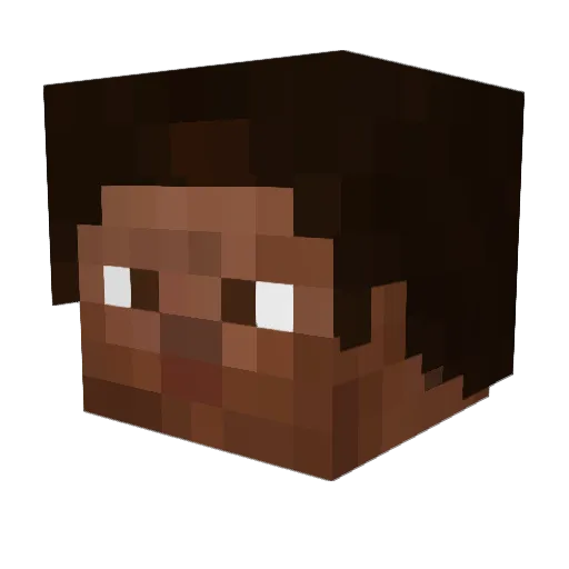 Cruzzie Minecraft avatar head, 3D render