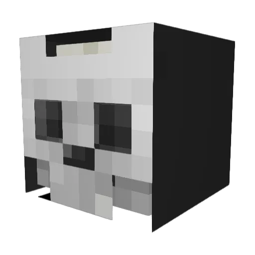 Crvimes Minecraft avatar head, 3D render