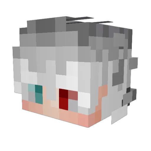 Crxastel Minecraft avatar head, 3D render