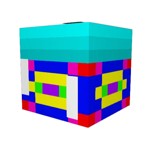 Crxfz Minecraft avatar head, 3D render