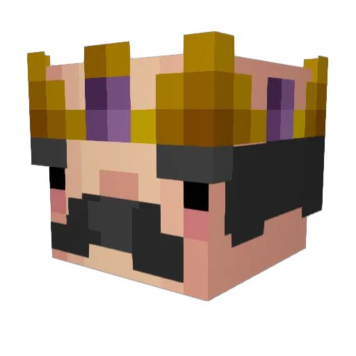 Crxshyy Minecraft avatar head, 3D render
