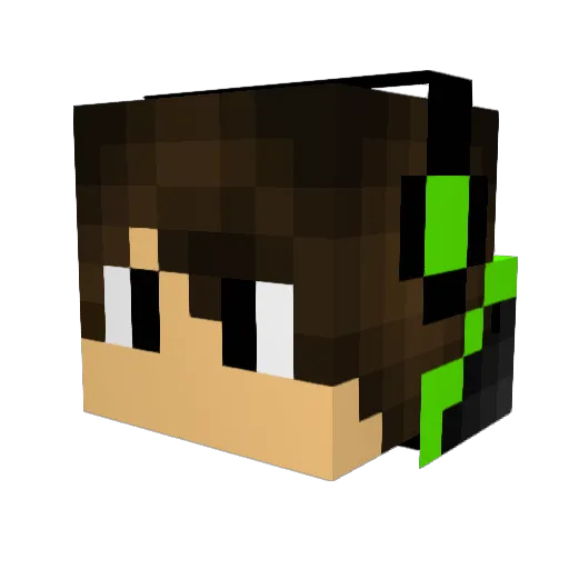 Crxsis Minecraft avatar head, 3D render