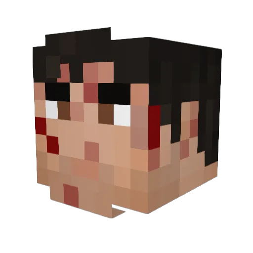 Crxszy Minecraft avatar head, 3D render