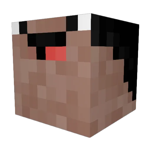 CrxzyRob Minecraft avatar head, 3D render