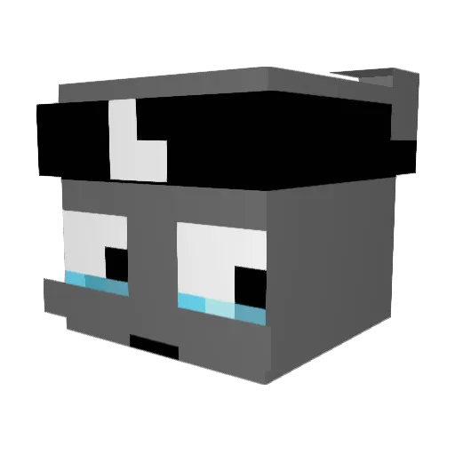 Cry3 Minecraft avatar head, 3D render