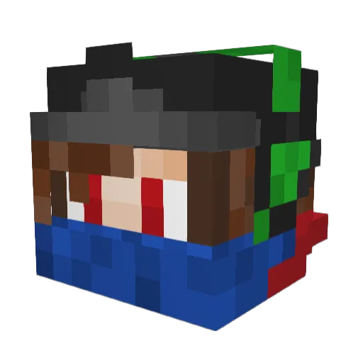 CryAlphaST Minecraft avatar head, 3D render