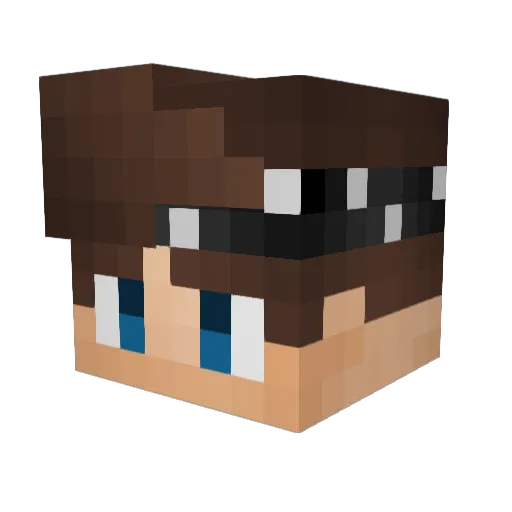 CryCon Minecraft avatar head, 3D render