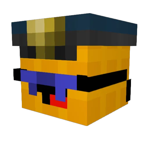 CryCry Minecraft avatar head, 3D render