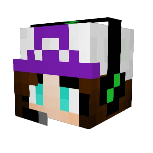 CryDeBest Minecraft avatar head, 3D render