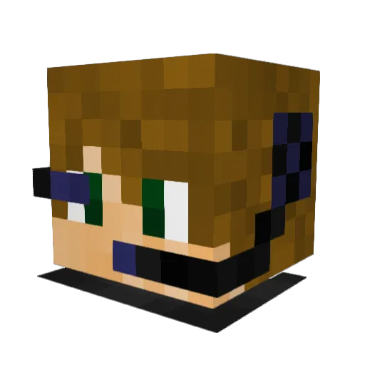 CryFlare Minecraft avatar head, 3D render