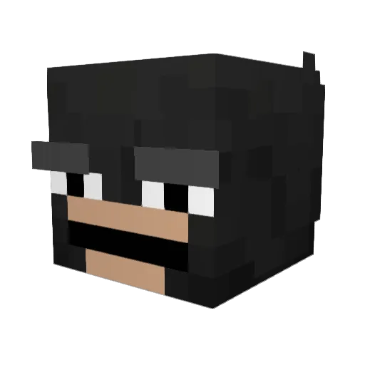 CryHos Minecraft avatar head, 3D render