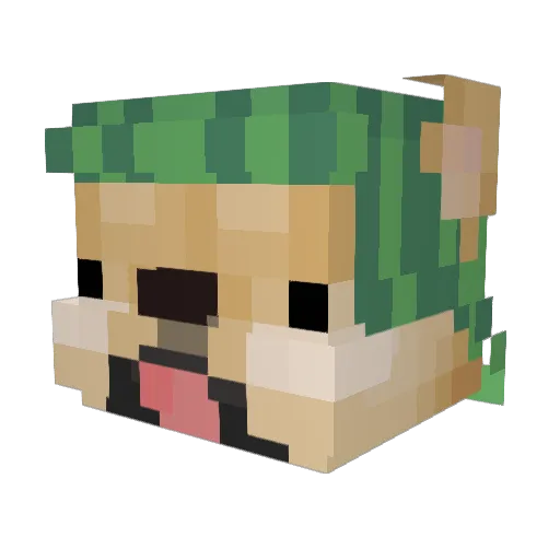 CryOGU Minecraft avatar head, 3D render