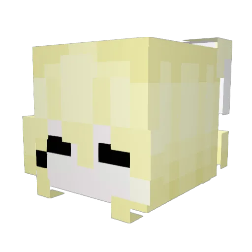 CryOffical Minecraft avatar head, 3D render