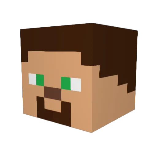 CryStriker Minecraft avatar head, 3D render
