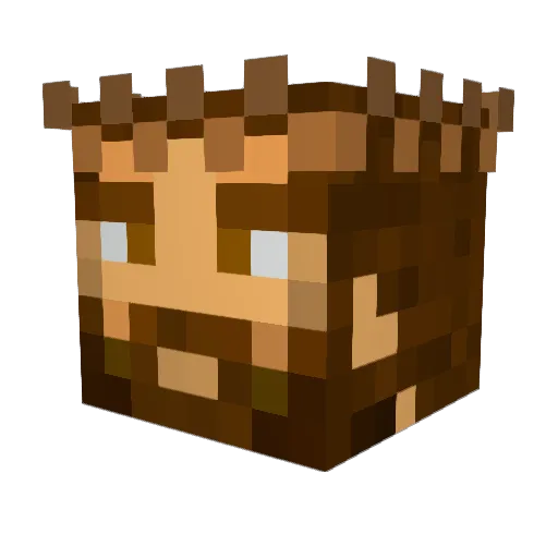 CryTeK18 Minecraft avatar head, 3D render