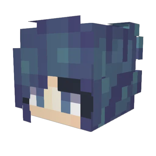 Cryamel Minecraft avatar head, 3D render