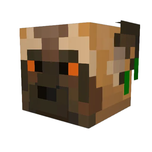 CryatalBirb Minecraft avatar head, 3D render