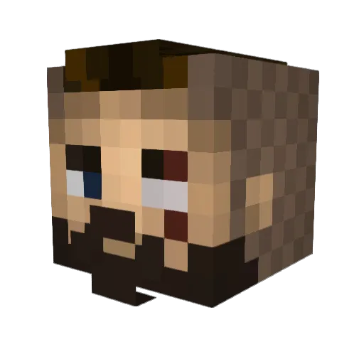 Cryazapl Minecraft avatar head, 3D render