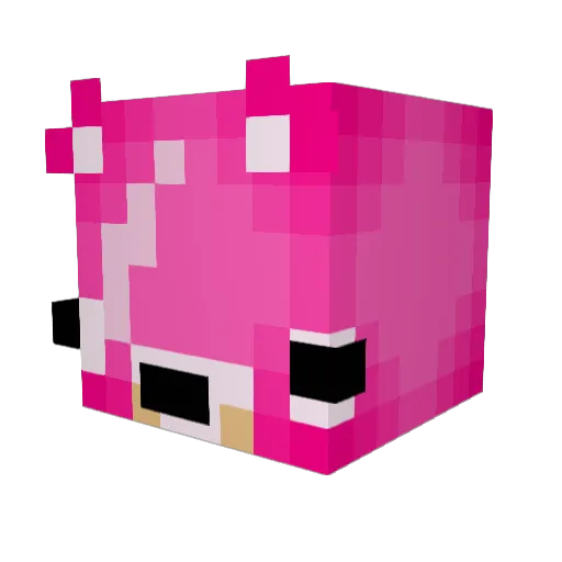 CrybabyMC Minecraft avatar head, 3D render