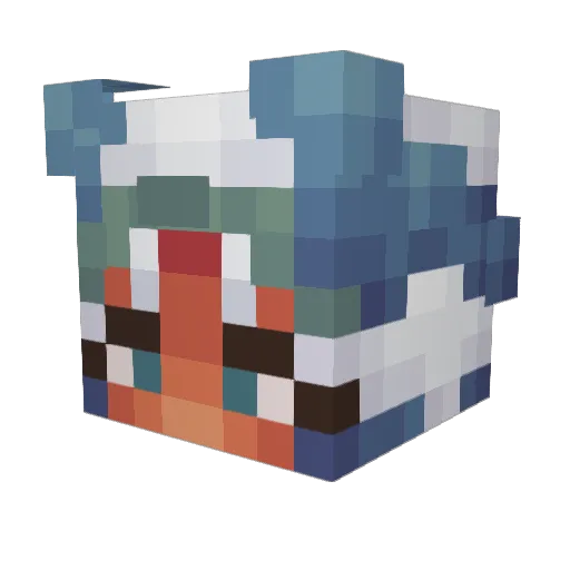 CrybabybackRibs Minecraft avatar head, 3D render