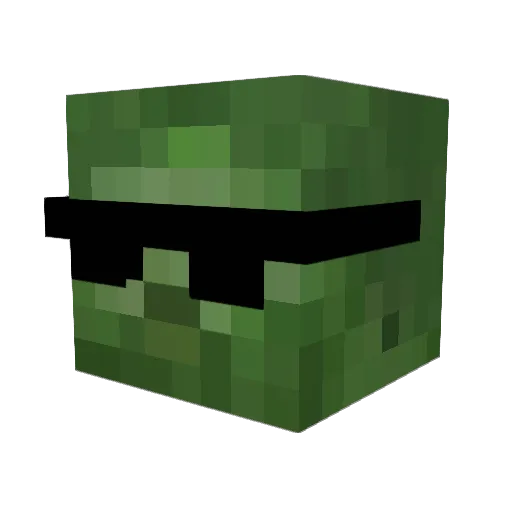 Cryceptio Minecraft avatar head, 3D render