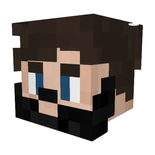 Cryds Minecraft avatar head, 3D render