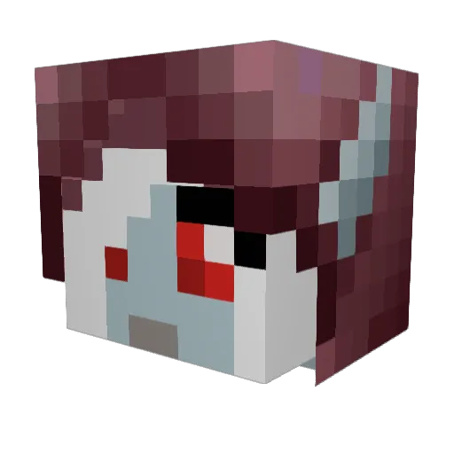 Cryelith Minecraft avatar head, 3D render