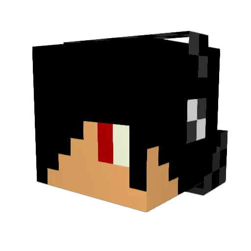 CryinClown Minecraft avatar head, 3D render