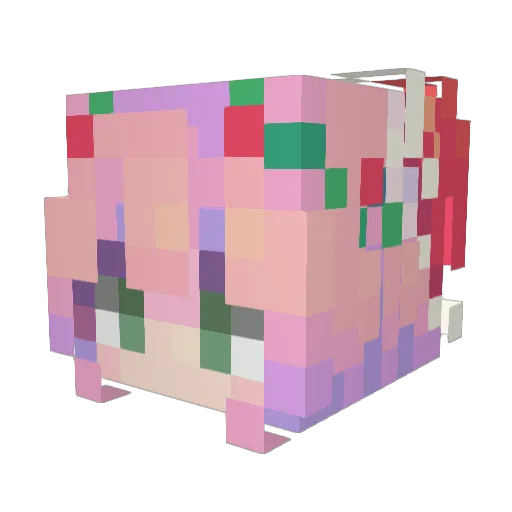 Cryin_Rose Minecraft avatar head, 3D render