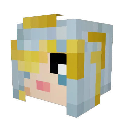 CryingEnder Minecraft avatar head, 3D render