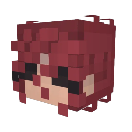 CryingMelody Minecraft avatar head, 3D render