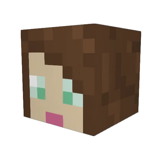CryingPineapple Minecraft avatar head, 3D render