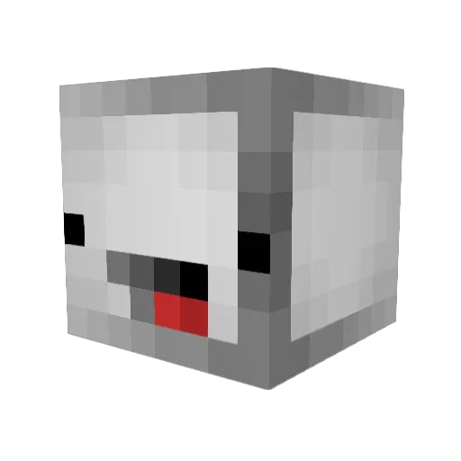 CryingWulf Minecraft avatar head, 3D render