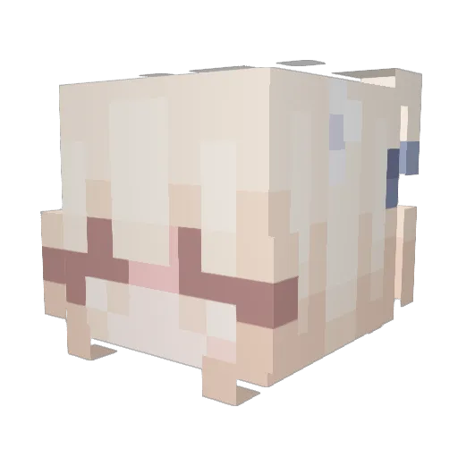 Crying_Alice Minecraft avatar head, 3D render