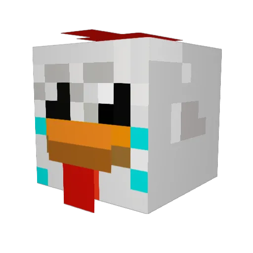 Crying_Chicken Minecraft avatar head, 3D render