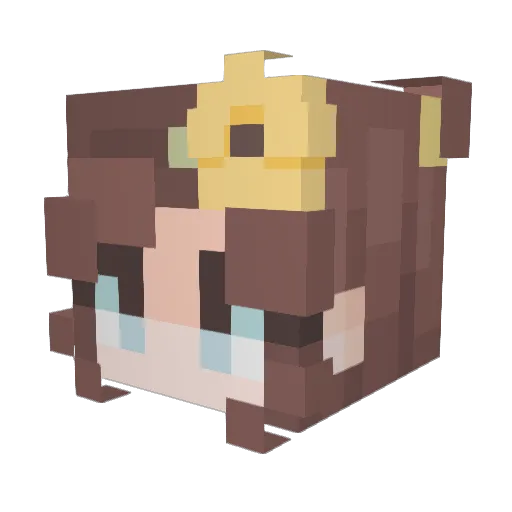 Crying_Face Minecraft avatar head, 3D render