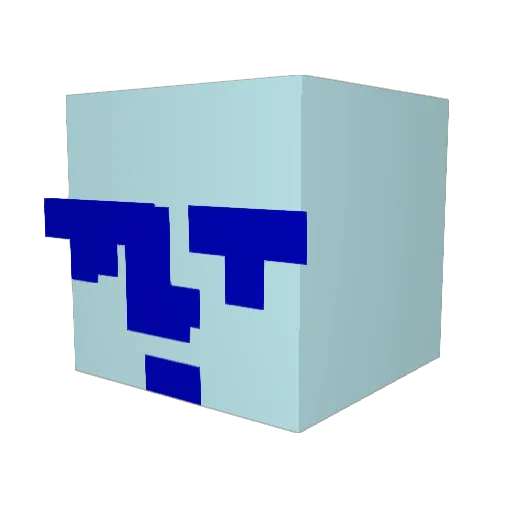 Cryingness Minecraft avatar head, 3D render