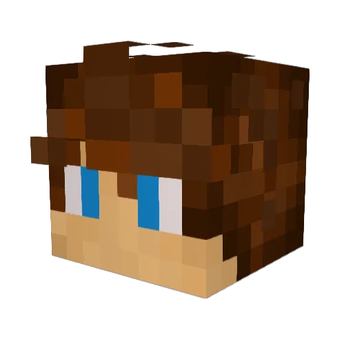 Cryma Minecraft avatar head, 3D render