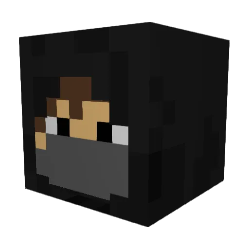 Crymso Minecraft avatar head, 3D render