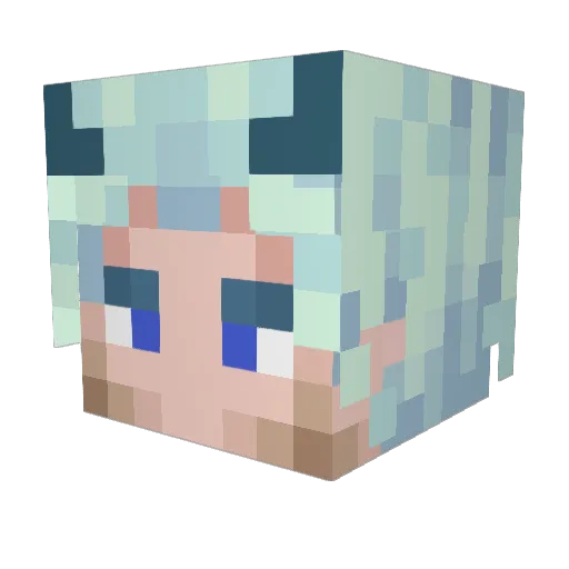 CryoCultist Minecraft avatar head, 3D render