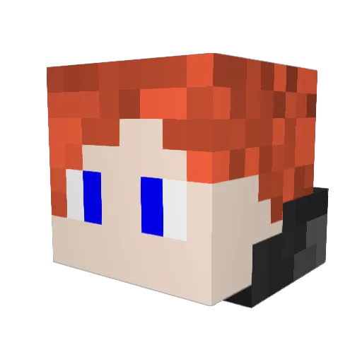 CryoFlame_Legacy Minecraft avatar head, 3D render