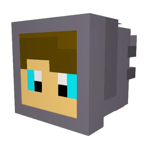 CryoJet Minecraft avatar head, 3D render